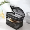 women's Transparent Mesh Ideal for Cosmetics Makeup and Toiletries Kit for Travel Sales Succ Make Up Organizer Bag L80J#