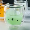 Wine Glasses Innovative Cute Double Glass Cartoon Thermostable Coffee Juice Cups Household Water Bottle Tableware Accessories