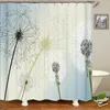 Shower Curtains 3D Dandelion Flower Printing Bathroom Curtain Polyester Waterproof With Hooks Home Decoration Screen