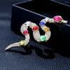 Broches CINDY XIANG strass serpent pour femmes Design multicolore mode Animal broche hiver accessoires de haute qualité