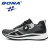 Casual Schuhe BONA 2024 Designer Turnschuhe Männer Licht Klassische Action Leder Laufschuhe Mann Sportschuhe Männlich