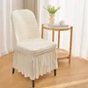 Chair Covers Large For Dining Room Bubble Gauze Slipcover High Back Soft Stretch Washable Removable