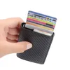 RFID Men Women Smart Wallet Credit Bank Card Holder FI Purse Aluminium Alloy Busin Casual Mini Wallet Brand PU Pursus N6KR#