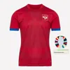 2024 25 SERBIE Soccer Jersey Euro Cup Srbija National Team Home Away SERGEJ MITROVIC Chemises de football Kit VLAHOVIC PAVLOVIC TADIC MILENKOVIC ZIVKOVIC JOVIC LUKIC 4XL