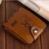 men's Short Wallet Retro PU Leather Large Capacity Buckle Wallet Multi Card Fi Horiztal Zero,Safe and Durable 73Gw#