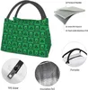 st. Patrick's Day Green Shamrocks Lunch Bag Thermal Tote Bag for Women Reusable Portable Lunch Box Insulated Lunch Ctainer p32C#