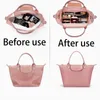 Filt Insert Bag passar för lgchamp handväska foderpåse filt tyg makeup väska stöd resan bärbar insats handväska arrangör 07lm#