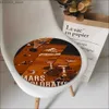 Cushion/Decorative Pillow Vintage Solar System Space Cushion Mat Round Seat Cushion Office Dining Stool Pad Sponge Sofa Mat Non-Slip Chair Cushions Y240401