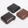 factory Custom Card Holder Men's Horiztal RFID Anti-theft brush Coin Purse Multi-card PU Leather Wallet r5mu#