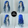 Perücken Namm Mermaid Perücken lang blau lila gradientenwigs für Frauen beliebte synthetische Perücke für tägliche Cosplay -Halloween hohe Dichte Haare
