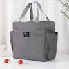 Nouveau sac à lunch portable Boîte à lunch à isolation thermique Tote Color Hands Handsbag Bento Pouch Dîner Consulter Sacs de rangement de nourriture S1SG #