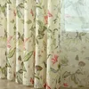 American Style CurtainFresh Pastoral Semi Shading Curtain for Living Room Sovrum Study Bay Window Screen Cardin Custom 240322