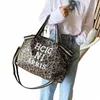 Casual Femmes Bling Paillettes Sacs à bandoulière Grande Capacité Femme Sac à main pour Lady Voyage Grand fourre-tout Lettre Sacs à bandoulière imprimés l8D4 #