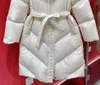 Женские куртки Пуховик с воротником-стойкой средней длины, свободная версия, однотонный мех, съемный дизайн, теплая осень/зима 2024