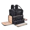 Annmouler Nail Polish Organizer Backpack, contém 80 garrafas, armazenamento de acessórios para unhas com 2 bolsas removíveis, camada dupla Nail Pol E7oM #