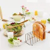 Mutfak Depolama Paslanmaz Çelik Tostlu Ekmek Raf Restoran Ev Tutucu 6 Dilim Gıda Aracı Ekran Chen Aksesuarları