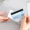 Симпатичная обложка карты карто Fi Card Bank Bank держатель кредитной карты пластиковый студенческий идентификационный держатель Bus Pass с цепочкой Keyring y0pk#