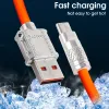 120W 6A Snabbladdningstelefonkablar USB A till C Liquid Silicone Charger Cord Tung-tjänst USB C Data Wire för Samsung Z Filp 5