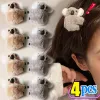 1/4PCS Koala Fluffy Animal Bobby Pin Plush Bear Hair Clips Haarspelden schattige haarslide voor meisjeshoofdkleding Koala Barrettes Accessoires