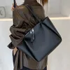 Mulheres novo estilo simples sacola com zíper designer de luxo grande capacidade bolsas e bolsas femininas para trabalho cor sólida couro 710n #