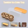 Baking Moulds Silicone Ice Mold Cube Tray With Lid For Tumblers Cups Food Grade Summer Drinks 3 Cavities Cylinder