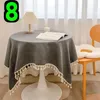 Tela de mesa de alta calidad tela de lujo de algodón y ropa de cama japonesa redonda del mantel largo R6S1004