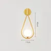 Lampada da parete moderna in ferro nordico vetro soggiorno comodino camera da letto sala da pranzo cucina bar LED oro decorazioni per la casa lampade E27