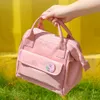 Kawaii Lunch Bag Donna Cute Peach Picnic Viaggio Termico Scatola per la colazione Ragazze School Child Lunch Box portatile Ladies Tote Food Bag U6lD #