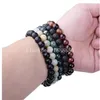 Bracelets en pierre naturelle pour hommes, énergie de guérison naturelle, œil de tigre, perles polies en Lapis lazuli de 8 MM, Bracelet élastique