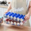 Mülleimer 2 Schicht Getränke Aufbewahrungsbox Bier Getränke können Soda Flaschen Kühlschrank Glashalter Auto Rolling Dispenser Küche Kühlschrank Organizer