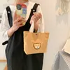 Femmes Petit sac à lunch en velours côtelé Eco Toile Portable Modèle d'ours Sacs fourre-tout Mini étudiants Bento Pique-nique Sac de nourriture Sacs à main de voyage s7Dc #