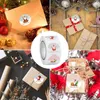 Декоративные фигурки, 500 шт., наклейки с рождественскими наклейками, тематические этикетки с печатью для подарочной упаковки «сделай сам», конверт, канцелярские принадлежности, декор C