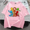 Alanbecker Stickman Vijf kleurencombinatie T-shirt met korte mouwen Zomer High Street Los Casual Veelzijdig Trendy 6