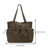 DrawString Tote Bag for Women Nyl Axel underarm Bag stor kapacitet Butikväska Kvinnlig pendling Lyx Kvinnors 63q1#