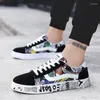 Casual Shoes Discounts Low Price Graffiti Designer Men's Sneakers Tenis Masculino Canvas Shoe