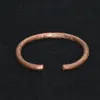 Martelé Antique véritable bracelet en cuivre pur pour hommes poignet femmes bracelet artisanat bijoux faits à la main unisexe cadeau du père mère 240327