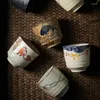Set di stoviglie per il tè 2 pezzi/set tazza da tè in ceramica giapponese tazza da caffè ciotola da tè retrò fatta a mano set cinese accessori bicchieri singoli personali