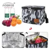 aosbos Draagbare Koeler Lunchzakken Geïsoleerde Camo Thermische Lunchbox Schouder Voedsel Picknick Tas Koeler Tote Handtassen voor Mannen Vrouwen e5Gy #