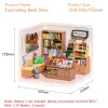 Robotime Rolife 3d Plastik Bulma Mini Bebek Evi Büyüleyici Kitap Mağazası Diy Minyatür Ev Kiti