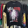 Hellstar Shirt Mens Designer Women Womens Street Manija corta Camiseta Hipster Telina Graffiti Graffiti Letra de láminas Estampado Vintage Black Loose Tees US S-XL 22