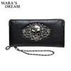 Dream's Dream Lg Wallets Fi Metal Skull Pattern PU Women Warden Worthets Portable Casual Lady C Borse Card Gift K4AX#