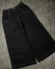 Jeans larghi Hip Hop donna JNCO Y2K abbigliamento vintage Ricamato di alta qualità Harajuku streetwear Goth a vita 240318