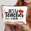 Beste Lehrerinnen aller Zeiten drucken Damentaschen entworfen 2023 Make-up-Tasche für Frauen Lieblingsgeschenk der Lehrerin Reisen necity Toilettenset Z0uC #