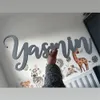 Personalized Wooden Sign Name Nursery Sign Custom Wedding Home Decoration Baby Gifts 3D House Number Plaqu Decorative Wall Sign 240325