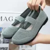 Freizeitschuhe für den Sommer für Damen, atmungsaktive Ballerinas, gestrickt, leicht, für schwangere Damen, Slip-on-Sneaker mit flachem Boden