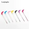 Brosse Lanjinglin 5/50 PCS / Pack Pack Crystal Crystal Makeup Makeup Brosse Diamond Handle Mascara Wands Cousshes Brush Extension Outils