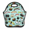 Neoprene Carto Cibo giapponese Sushi Modello Borse pranzo isolate per la scuola Ufficio Picnic Cooler Lunch Box termico Donne t2VK #