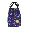 carto Space Planet Rocket Thermal Insulated Lunch Bag Women Astraut Spaceship Portable Lunch Box for Kids School Food Bags 82cA#