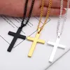 Kayi bijoux nouveau collier croix en acier inoxydable pour hommes pendentif en acier titane bijoux collier