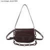Handbag Designer Boom Brand 2024 New Trendy and Niche Dingdang Bag Black Square Soft Leather Handbag Stylish Versatile One Shoulder Underarm Womens
